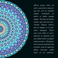 Ornamental handmade ethnic card template Lace abstract artwork background N2