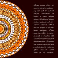 Ornamental handmade ethnic card template Lace abstract artwork background N4