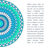Ornamental handmade ethnic card template Lace abstract artwork background N5