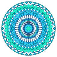 hand drawn ethnic ornamental round abstract background with many details N2
