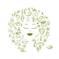 Female head spa concept for your design N4