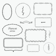 hand drawn set of frames N2