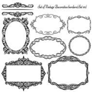 Set of Vintage ornamental frames and borders