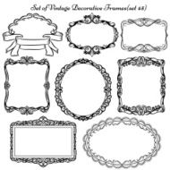 Set of vintage design elements
