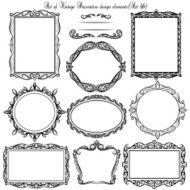 Set of Vintage borders and frames