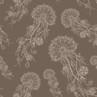 Hand drawn jellyfish Vector illustration Henna Mehendi Tattoo