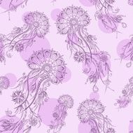 Hand drawn jellyfish Vector illustration Henna Mehendi Tattoo N3