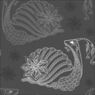 Seamless pattern of cartoon snails