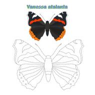Educational game connect dots to draw butterfly N19