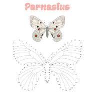 Educational game connect dots to draw butterfly N20