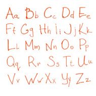 Hand drawn vector alphabet N2