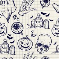 Seamless Halloween pattern N3