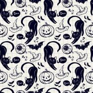 Seamless Halloween pattern N4