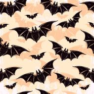 Seamless background with bats N2