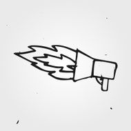 Vector speaker hand drawn