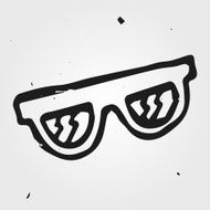 Vector sunglasses hand drawn