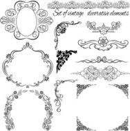 Set of decorative vintage borders and design elements