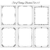 Set of Decorative Vintage frames and borders
