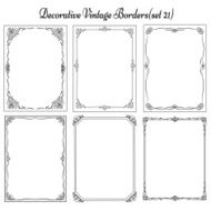 Set of Vintage decorative Borders and Frames