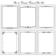 Set of vintage decorative borders