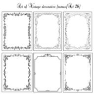 Set of vintage decorative borders N2