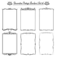 Set of vintage decorative borders N3