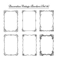 Set of vintage decorative borders N4