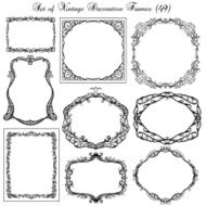 Set of Vintage decorative frames and design elements N2