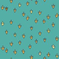 vector seamless pattern witch sketch grass texture N4