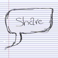 Simple doodle of a speech bubble N5