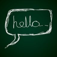 Simple doodle of a hello