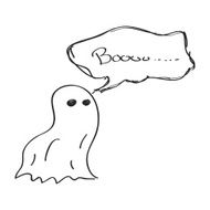 Simple doodle of a ghost