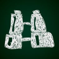Simple doodle of a pair binoculars