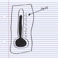 Simple doodle of a thermometer