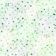 Seamless abstract green background with circular lines Vector il