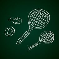 Simple doodle of a tennis racket N2