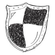 Simple doodle of a shield