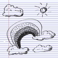 Simple doodle of a rainbow