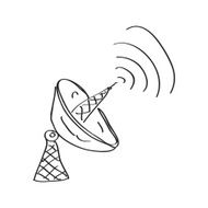 Simple doodle of a satalite dish N2