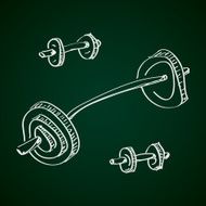 Simple doodle of a dumbell