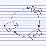 Simple doodle of a letter