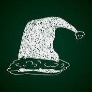 Simple doodle of a santa hat