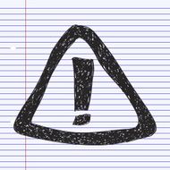 Simple doodle of a caution sign N2