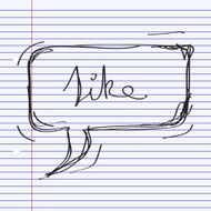 Simple doodle of a speech bubble N9