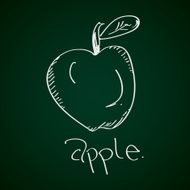 Simple doodle of an apple