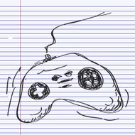 Simple doodle of a game controller