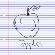 Simple doodle of an apple N2