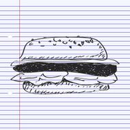 Simple doodle of a burger