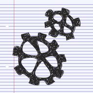 Simple doodle of some cogs