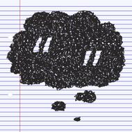 Simple doodle of a quote thought bubble